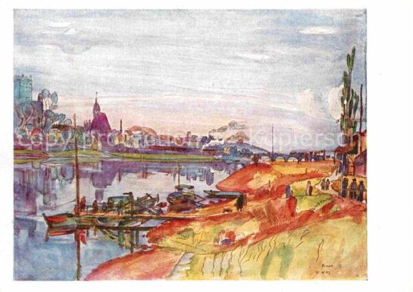 Pirna Elbe Künstlerkarte Kretzschmar
