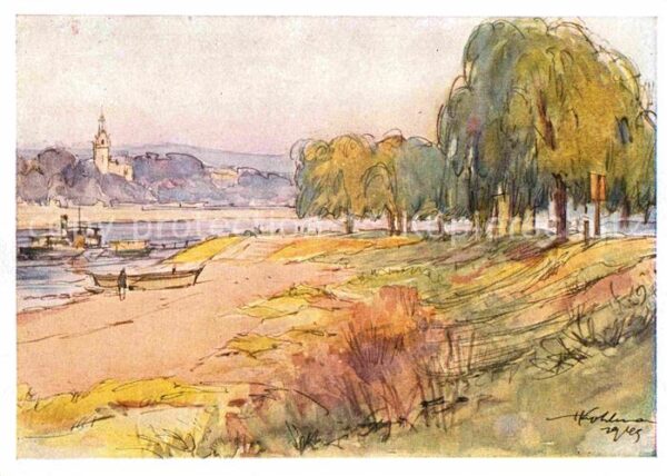 Dresden Elbe Künstlerkarte Kohlmann