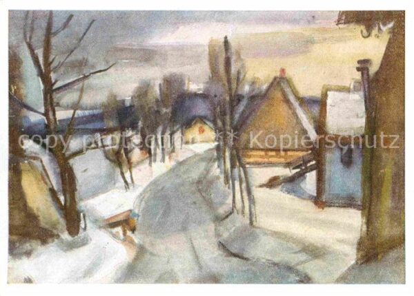 Obernassau Winter Künstlerkarte Augst