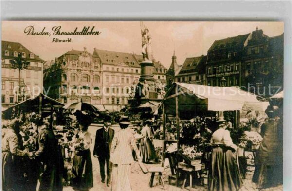 Dresden Altmarkt Stadtleben Repro