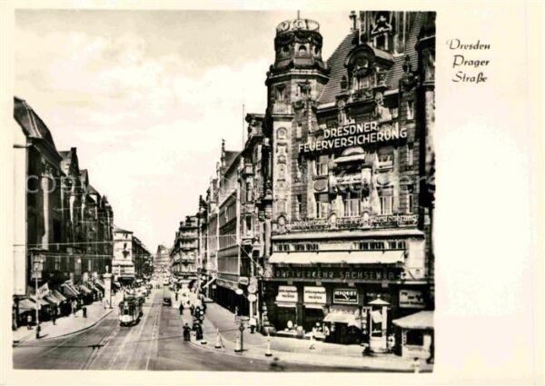 Dresden Prager Strasse vor der Zerstörung 1945