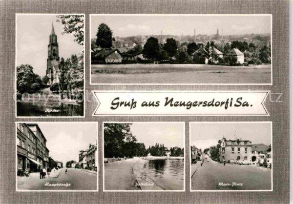 Neugersdorf Sachsen Kirche Hauptstrasse Volksbad Marx Platz
