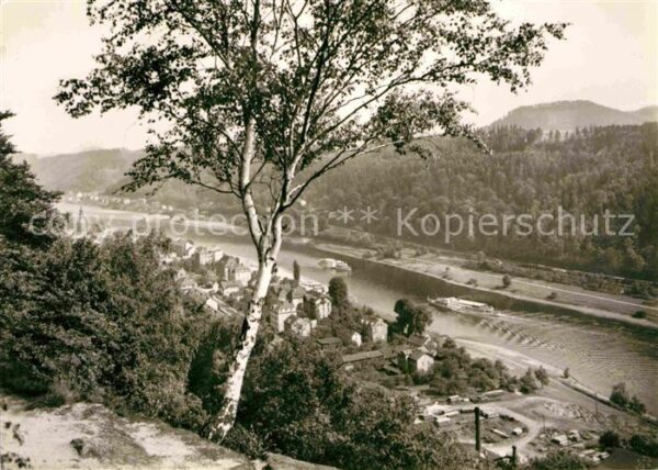 Bad Schandau Blick über die Elbe
