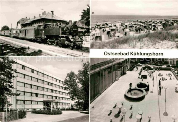 Kuehlungsborn Ostseebad Bäderbahn Molli Dampflokomotive Strand
