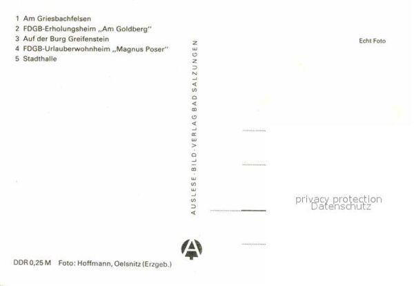 Bad Blankenburg Griesbachfelsen FDGB Erholungsheim Am G – Bild 2