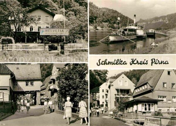 Schmilka Cafe Restaurant Helvetia Elbe Dampfer O
