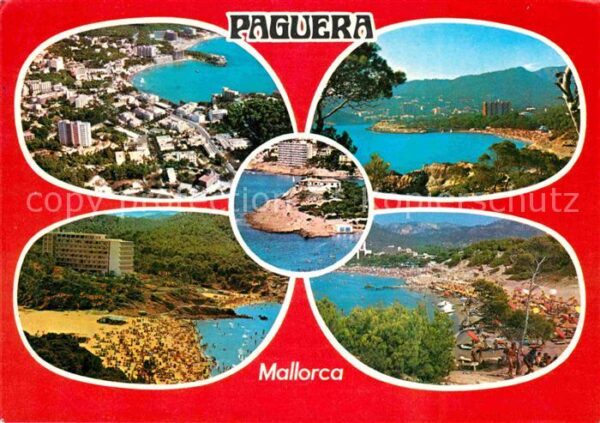 Paguera Mallorca Islas Baleares Panorama Strand Küste Berge