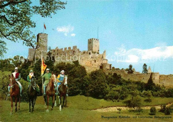 Roetteln Roettelweiler Burgruine 13. Jhdt. mit historischer Re