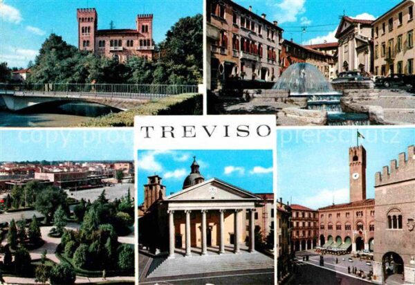 Treviso Ponte Garibaldi Fontana Duomo Piazza de