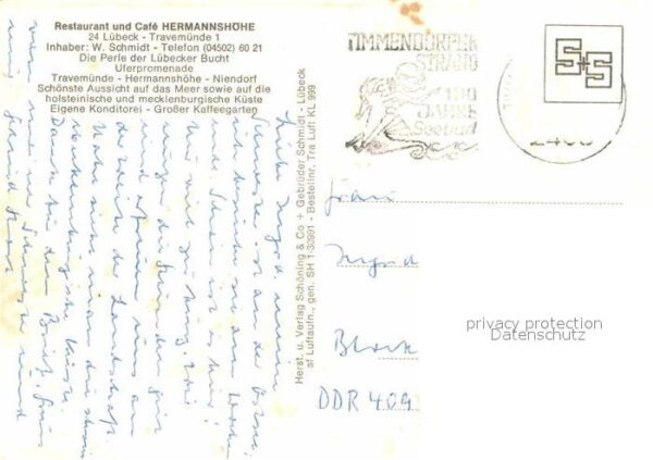 Travemuende Ostseebad Restaurant Cafe Hermannshöhe Lübecker B – Bild 2