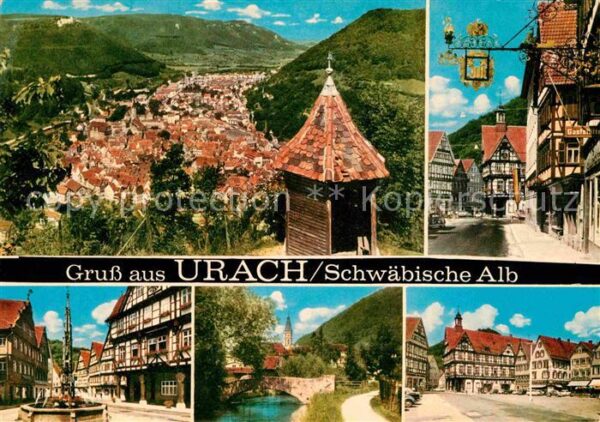 Bad Urach Panorama Schwäbische Alb Altstadt Fachw