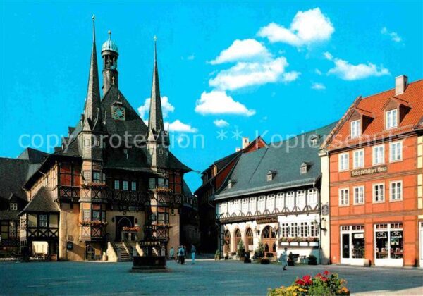 Wernigerode Harz Marktplatz Rathaus Marktbrunnen Hotel G