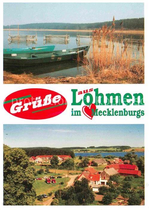 Lohmen Guestrow Reusen im Lohmener See Dorfansicht Meck