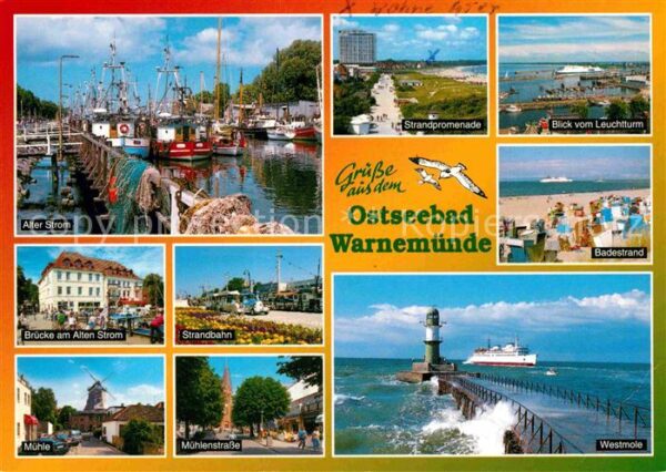 Warnemuende Ostseebad Alter Strom Fischkutter Strandpromenade