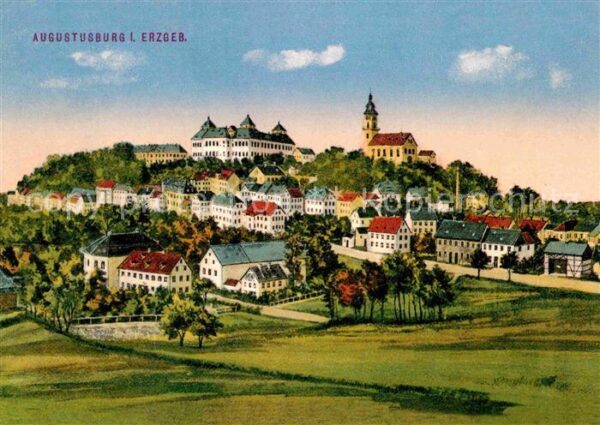 Augustusburg Repro nach einer alten Postkarte