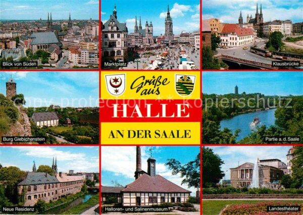 Halle Saale Stadtbild von Süden Marktplatz Klausbrü