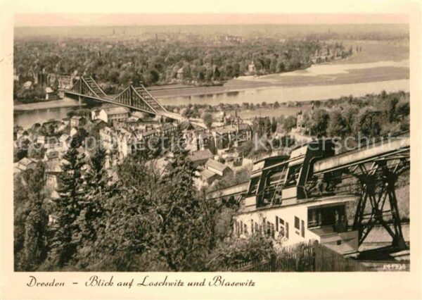 Dresden Blick auf Loschwitz und Blasewitz Elbta