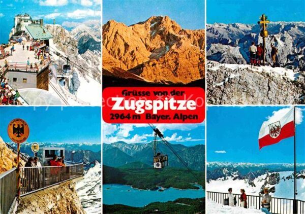Zugspitze Gipfelstation Alpenglühen Ostgipfel Gre