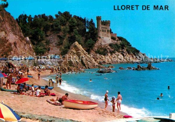 Lloret de Mar Playa Strand Küste Burgruine