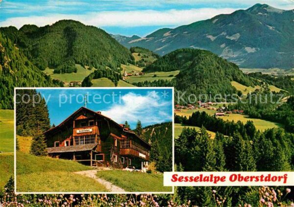 Oberstdorf Alpengasthof Sesselalpe Panorama Allgäu