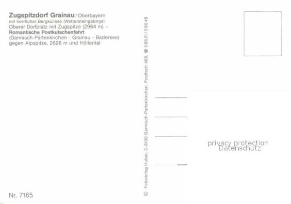 Grainau Dorfplatz Zugspitzdorf Postkutschenfahr – Bild 2