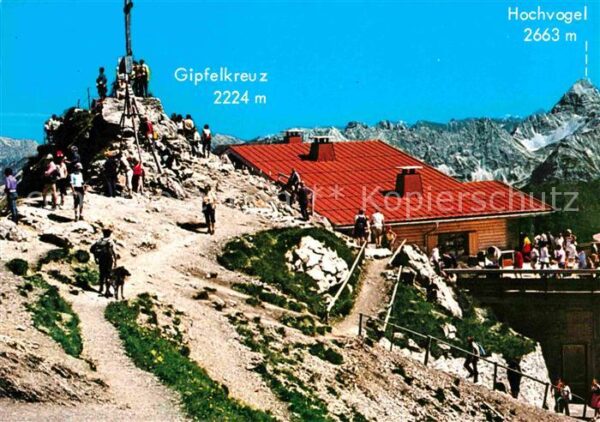 Oberstdorf Nebelhorn Gipfelkreuz Berggaststätte Ho