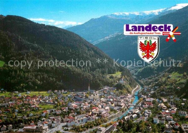 Landeck Tirol Panorama Oberes Inntal Alpen Fliegerauf