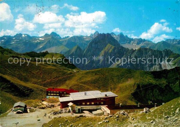 Nebelhorn Bergstation mit Hornbachkette Alpenpano