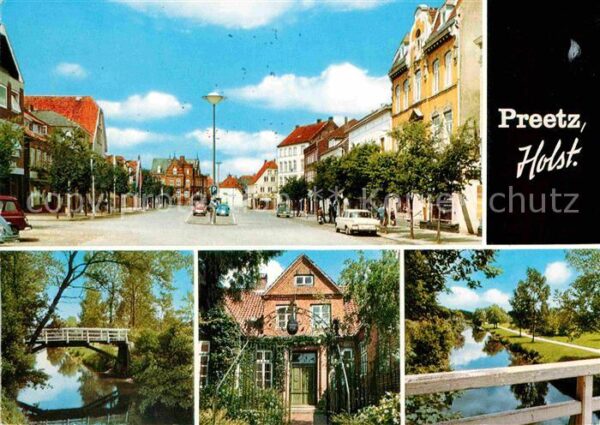 Preetz Holstein Innenstadt Brücke Wohnhaus Kanal Luftku