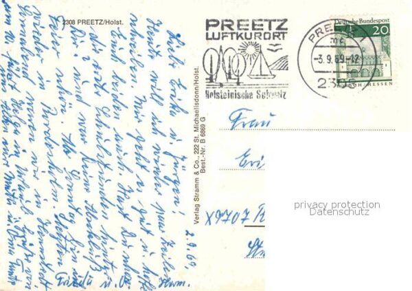 Preetz Holstein Innenstadt Brücke Wohnhaus Kanal Luftku – Bild 2
