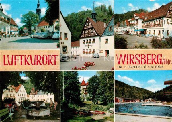 Wirsberg Teilansichten Park Brunnen Freibad