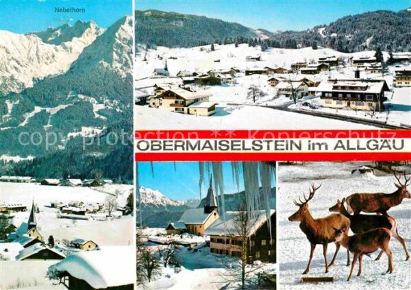 Obermaiselstein Winterpanorama Nebelhorn Allgäuer Alpen
