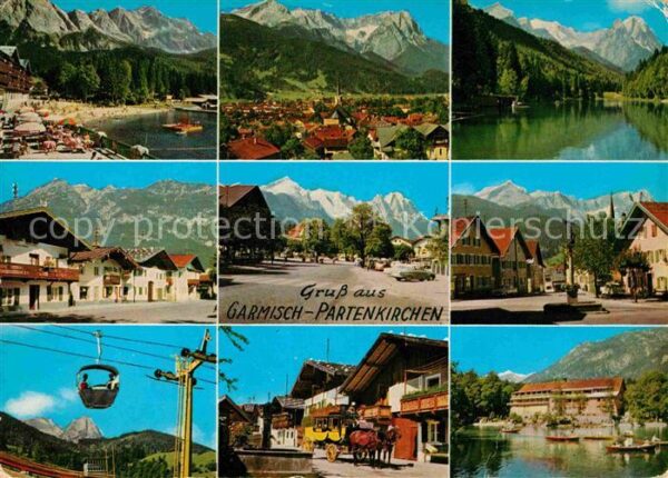 Garmisch-Partenkirchen Teilansichten Badestrand See Alpenblick