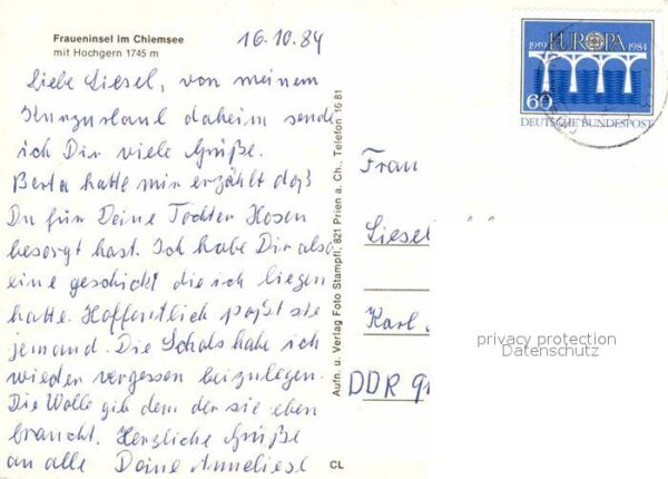 Fraueninsel Chiemsee mit Hochgern Chiemgauer Alpen – Bild 2