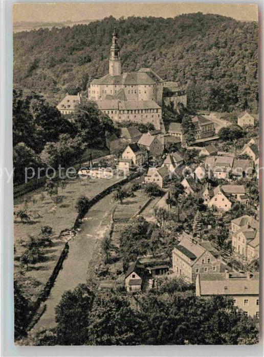 Weesenstein Ortsansicht mit Schloss Aus Kalender Zw
