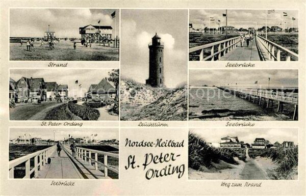 St Peter-Ording Leuchtturm Strand Seebrücke