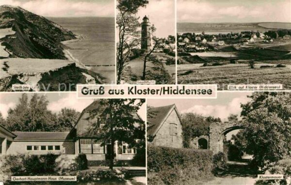 Kloster Hiddensee Klostermauer Gerhart-Hauptmann-Haus Ste