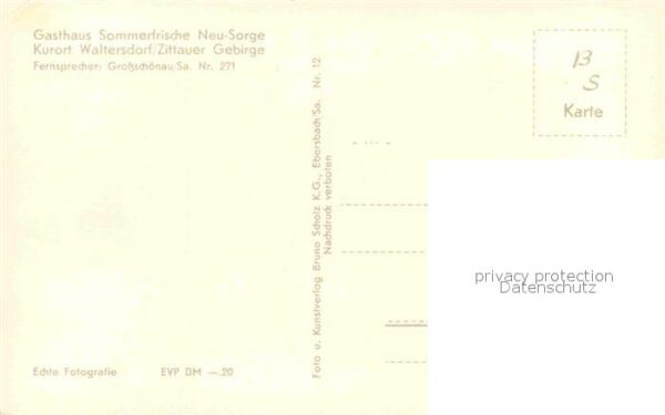 Waltersdorf Zittau Gasthaus Sommerfrische Neu-Sorge – Bild 2