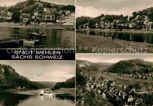 Wehlen Sachsen Fähre Ortsansichten