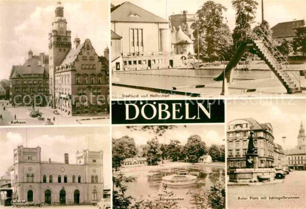 Doebeln Hallenbad Roter Platz Schlegelbrunnen B