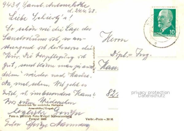Antonshoehe Breitenbrunn Sanatorium – Bild 2
