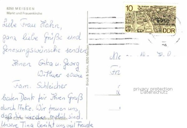 Meissen Elbe Sachsen Markt Frauenkirche – Bild 2