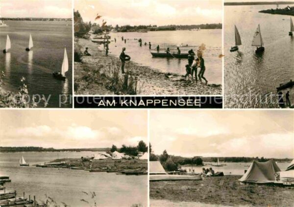 Knappensee Oberlausitz Zeltplatz Segelboot