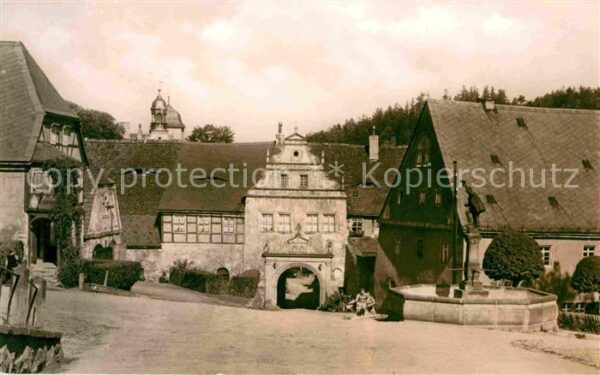 Lauenstein Erzgebirge Markt Schlosseingang Heimatmuseum