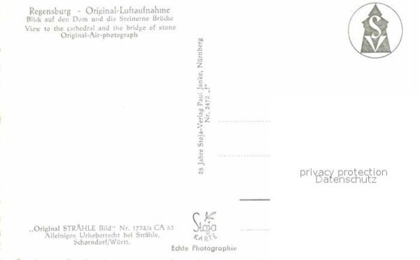 Regensburg Dom Steinerne Brücke Luftaufnahme – Bild 2