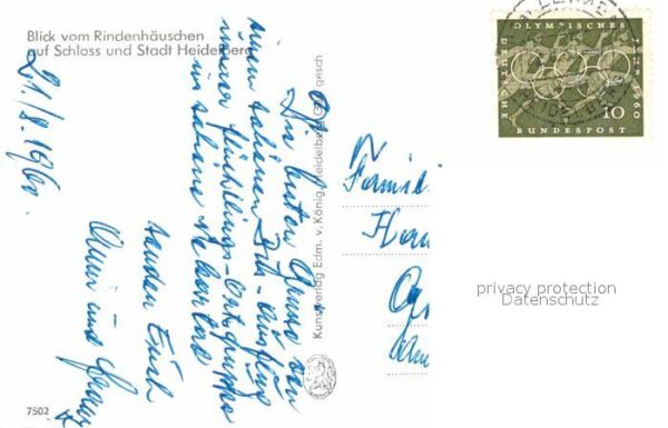Heidelberg Neckar Schloss Stadtansicht – Bild 2