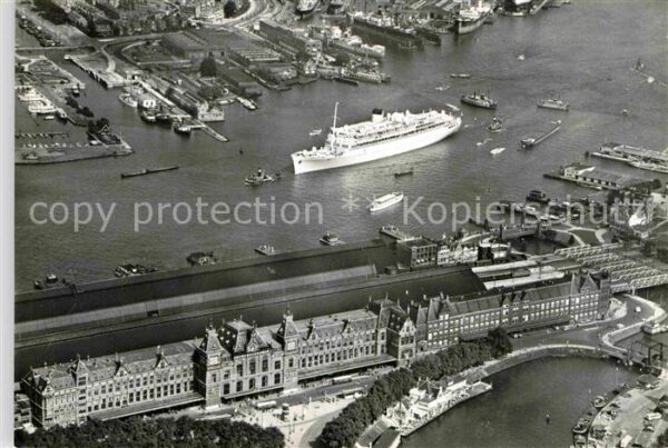 Amsterdam Niederlande Hafen Luftaufnahme