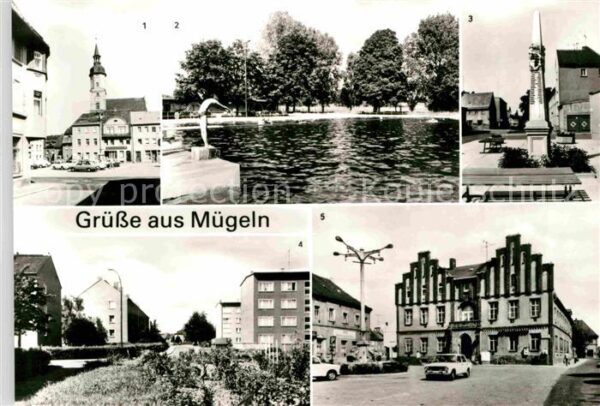 Muegeln Oschatz Karl Marx Platz Freibad Postsäule Neue