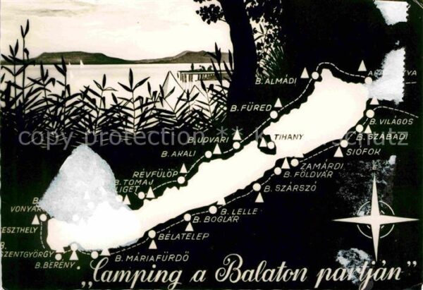 Balaton Plattensee Campingkarte