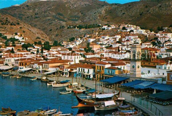 Hydra Greece Hafen Panorama